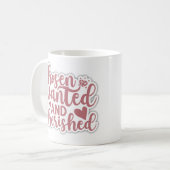 Gekozen, gezocht en gekoesterd schattige koffie mo koffiemok (Voorkant links)