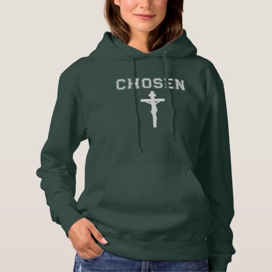 Gekozen Hoodie Christelijk Sweatshirt Faith Based (Voorkant)