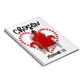 Gekozen Jeremia 1:5 Valentijn Galentines Dag God Notitieboek (Rechterzijde)