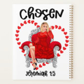 Gekozen Jeremia 1:5 Valentijn Galentines Dag God Planner (Achterkant)