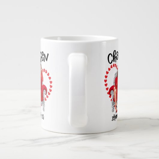 Gekozen Jeremia 1:5 Valentijn Galentines Day By Go Grote Koffiekop (Achterkant)