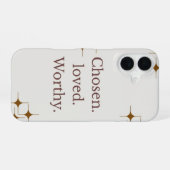 "Gekozen Loved Worthy" iPhone-hoesje iPhone 16 Hoesje (Achterkant horizontaal)