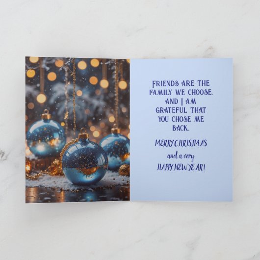 GEKOZEN VRIENDEN KERST KAART (Binnen)