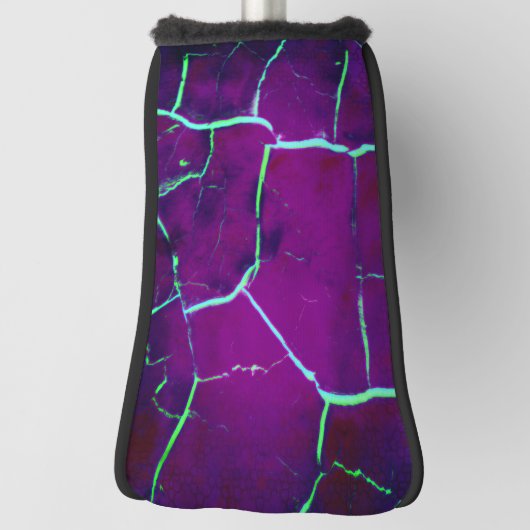 Gekraakt — Deep Paars Golfheadcover (Draai 90)