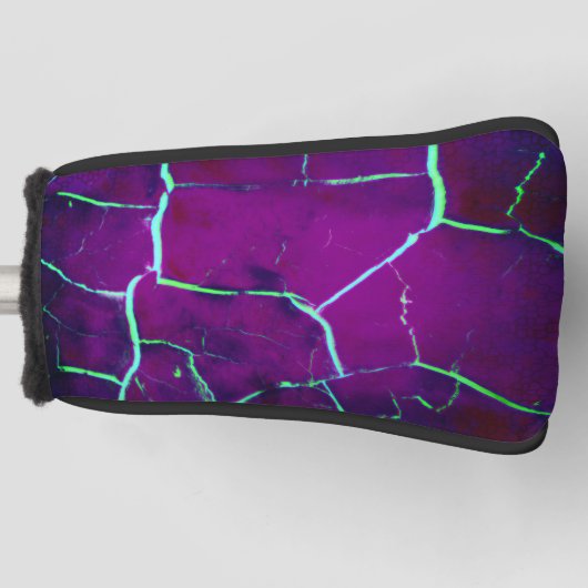 Gekraakt — Deep Paars Golfheadcover (Voorkant)