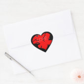 Gekraakt + gebroken hart hart sticker (Envelop)