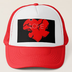 Gekraakt + gebroken hart trucker pet