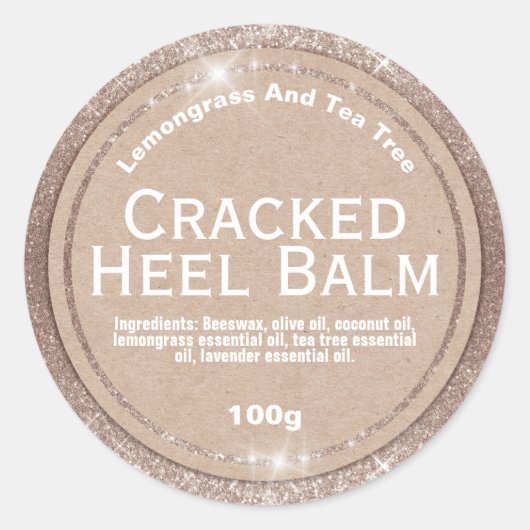 gekraakt hiel balsem label (Voorkant)