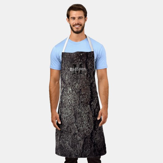 Gekraakte asfaltmonogram schort (Gedragen)