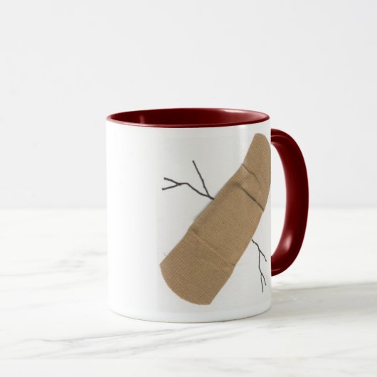 gekraakte beker mok (Voorkant rechts)