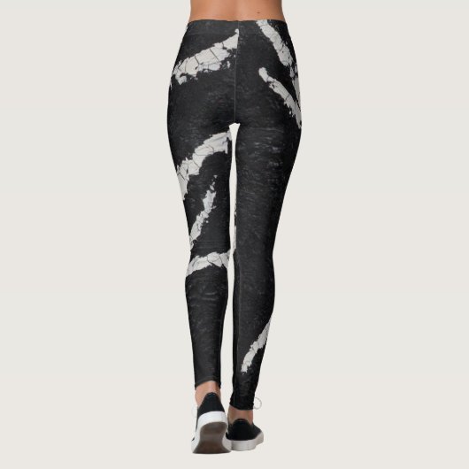 gekraakte boom leggings (Achterkant)