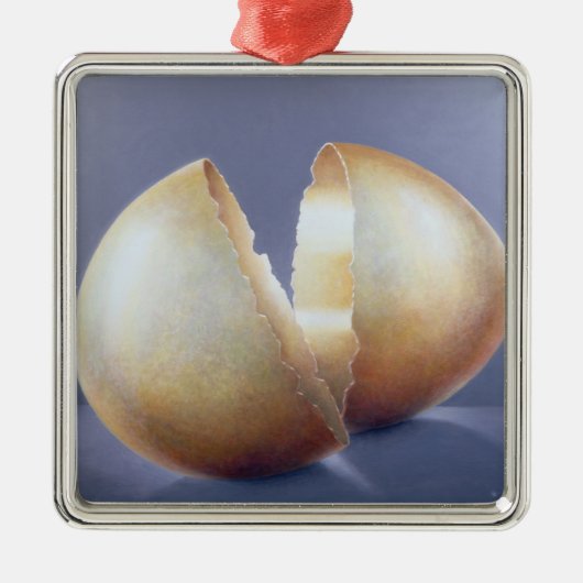 Gekraakte Brons-eieren Metalen Ornament (Voorkant)