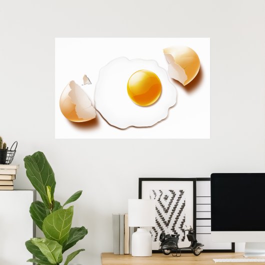 Gekraakte eieren poster (Thuiskantoor)
