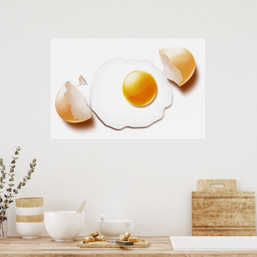 Gekraakte eieren poster (Keuken)