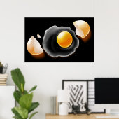 Gekraakte eieren poster (Thuiskantoor)