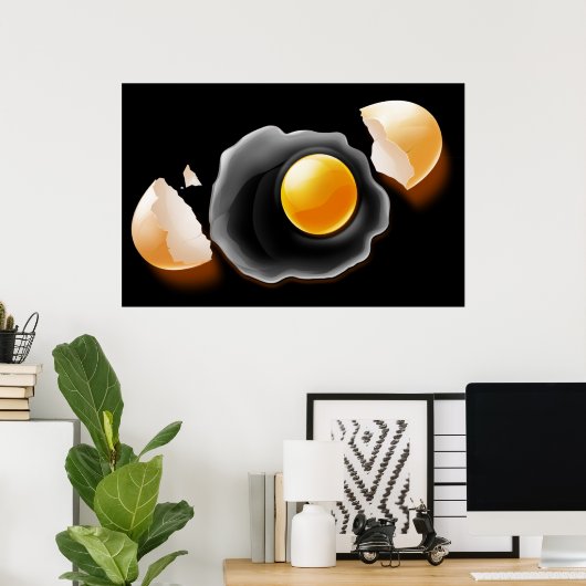 Gekraakte eieren poster (Thuiskantoor)