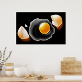 Gekraakte eieren poster (Keuken)