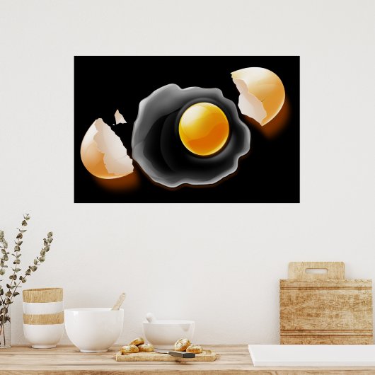 Gekraakte eieren poster (Keuken)