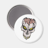 gekraakte hersenschedel magneet (Voorkant / Achterkant)