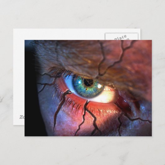 Gekraakte ogen briefkaart (Voorkant / Achterkant)