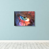 Gekraakte ogen canvas afdruk (Insitu (Houten vloer))