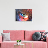 Gekraakte ogen canvas afdruk (Insitu (Woonkamer))