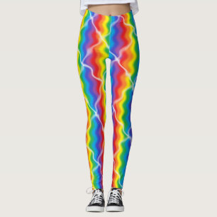 Gekraakte regenboog leggings