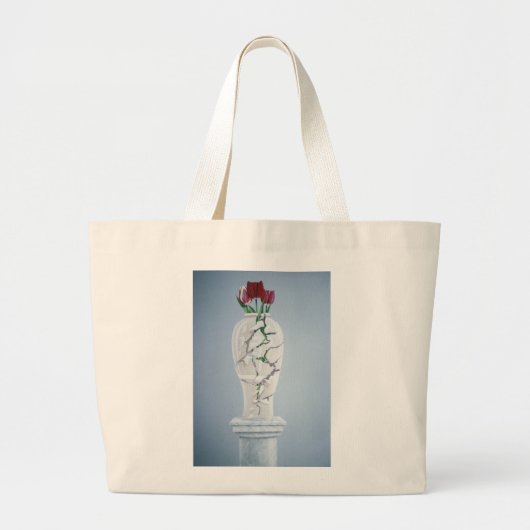 Gekraakte Urn Grote Tote Bag (Voorkant)