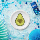 Gekrabbelde Avocado Liefde Papieren Bordje (Feest)