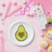 Gekrabbelde Avocado Liefde Papieren Bordje (Feest)