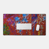Gekrabbelde Bloemen Graffiti Bureaumat (Keyboard & Muis)