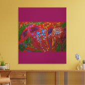 Gekrabbelde Bloemen Graffiti Canvasprint Canvas Afdruk (Insitu (Woonkamer))