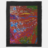 Gekrabbelde Bloemen Graffiti Fleece Deken (Voorkant)