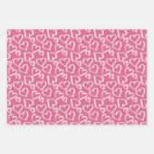 Gekrabbelde Hartjes Patroon Inpakpapier Vel (Voorkant 2)