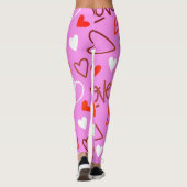 Gekrabbelde Liefdeshart Leggings (Achterkant)
