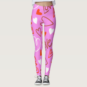 Gekrabbelde Liefdeshart Leggings