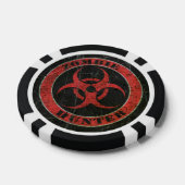 Gekrabd Rood en Zwart Bio Hazard Zombie Hunter Poker Chips (Enkel)