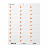 Gekrabd Sinaasappel Sikh Khanda Symbool Etiket (Full Sheet)