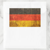 Gekrabde en versleten  Duitse vlag Rechthoekige Sticker (Tas)