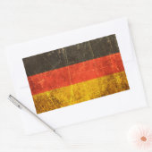 Gekrabde en versleten  Duitse vlag Rechthoekige Sticker (Envelop)