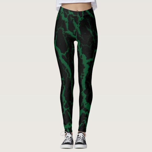 Gekrackeerde ruimteveer - bos leggings (Voorkant)