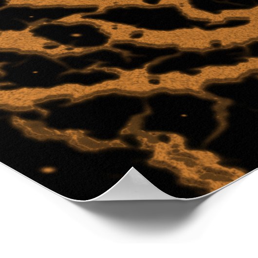 Gekrackeerde ruimteveer - Bronze Poster (Hoek)