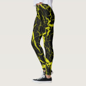 Gekrackeerde ruimteveer - Geel Leggings (Links)