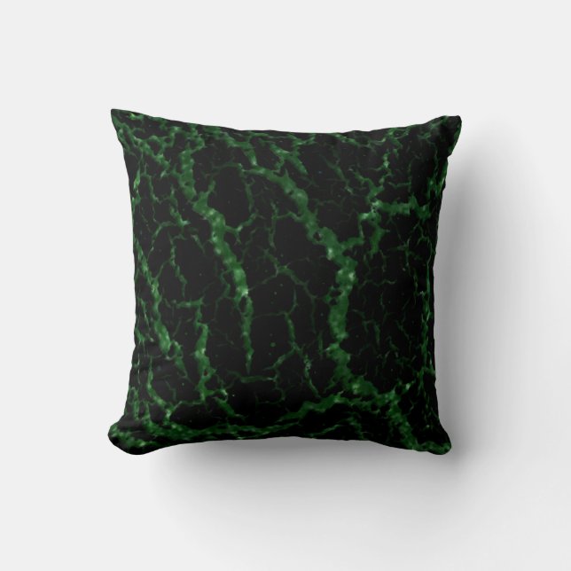 Gekrackeerde ruimteveer - Glitter Green Kussen (Voorkant)
