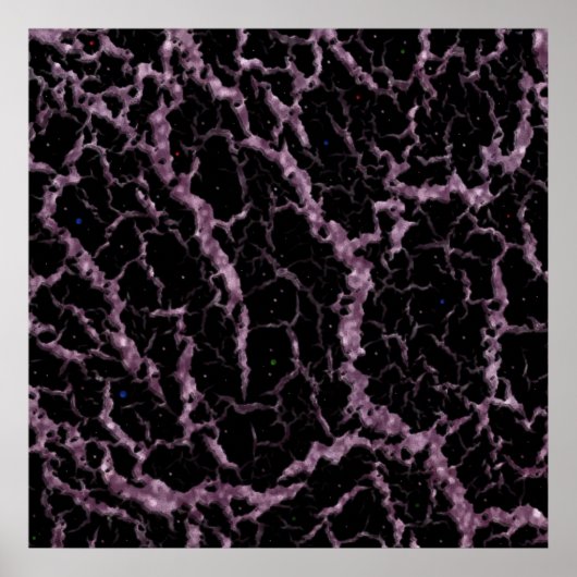 Gekrackeerde ruimteveer - Glitter Pink Poster (Voorkant)