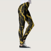 Gekrackeerde ruimteveer - Goud Leggings (Rechts)