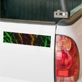 Gekrackeerde ruimteveer - groen/rood bumpersticker (Op Truck)