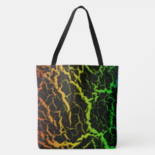 Gekrackeerde ruimteveer - regenboogstraal - ROYGB Tote Bag