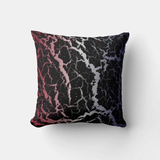 Gekrackeerde ruimteveer - rood/wit/blauw kussen (Voorkant)