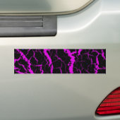 Gekrackeerde ruimteveer - Roze Bumpersticker (Op auto)